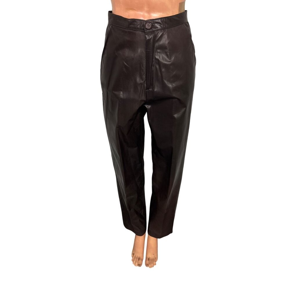Liz Roberts & Robert Elliot Leather Pants Size 8 Womens Natural Comfort Made In